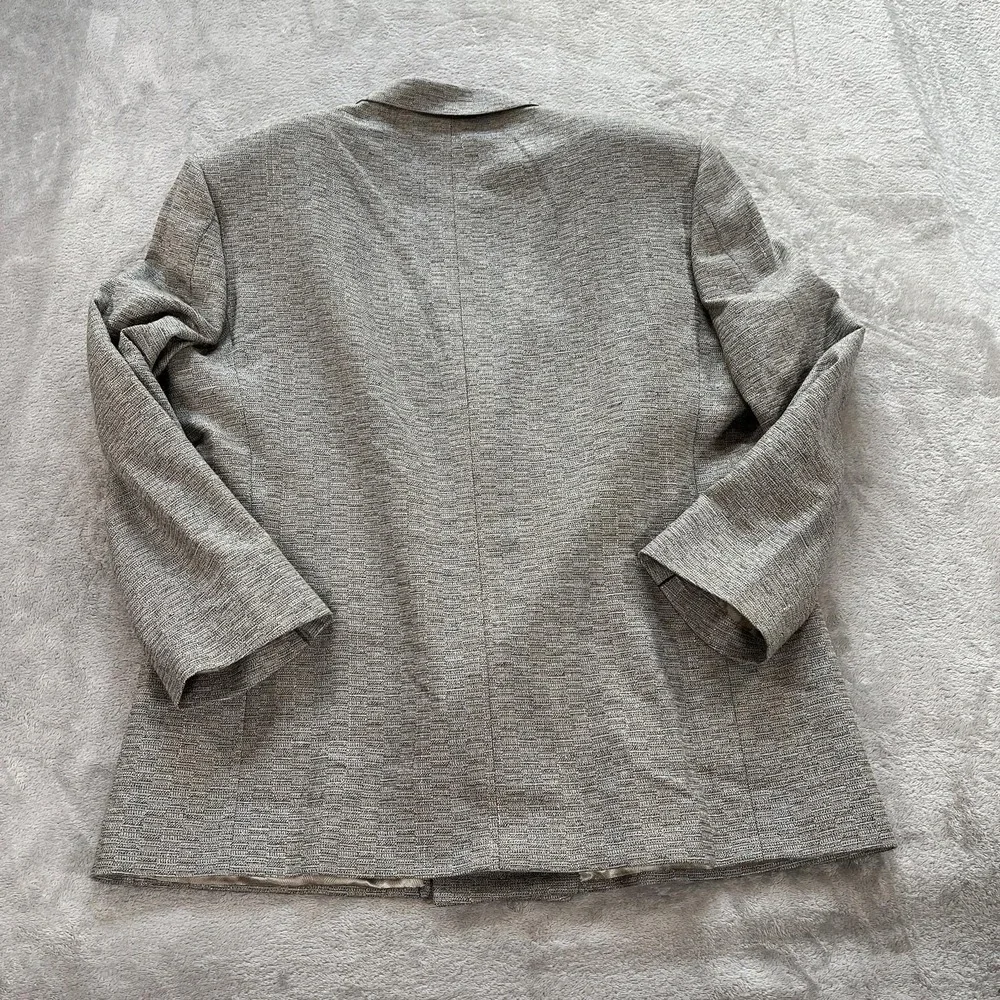 Vintage 90s Louis Roth Blazer 40S Grey Double Breasted Sport Coat Old Money